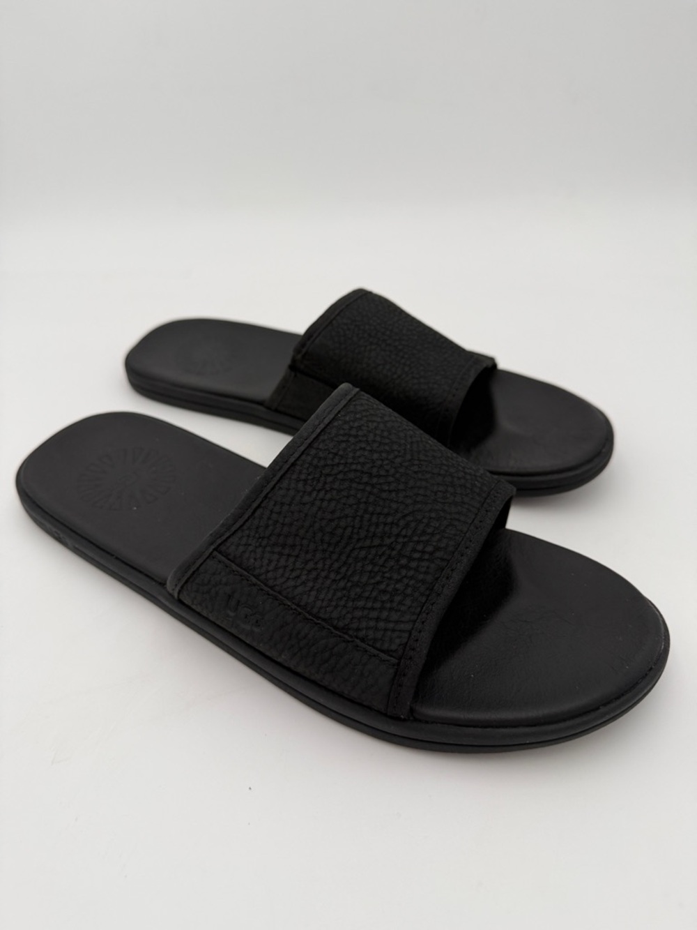 Men's Black Slide Sandals - Comfortable Casual Slides